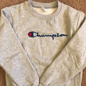 Champion Script Gray Sweatshirt